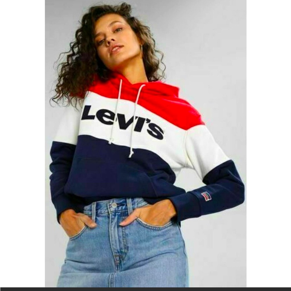 Levi's Colorblock Sport Hoodie L Logo Cotton